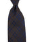 Zilli Silk Tie Midnight Blue Brown Glen Check - Wide Necktie
