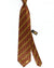 Zilli Silk Tie Brown Geometric Stripes - Wide Necktie