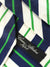 Attolini Silk Tie White Navy Green Stripes