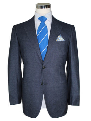 Kiton Sport Coat Dark Blue Gray New
