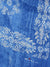 New Kiton Linen Scarf Royal Blue Floral 