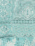 Kiton Scarf Aqua Turquoise Patch Design - Linen Silk Shawl