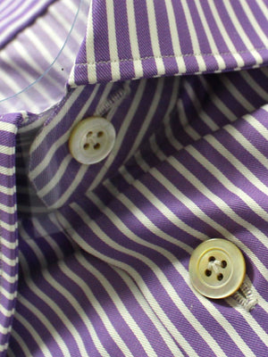 Kiton Dress Shirt White Purple