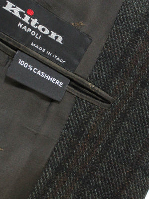 Kiton Sport Coat Gray Black Brown Cashmere Blazer EUR 50/ US 40 R REDUCED -SALE