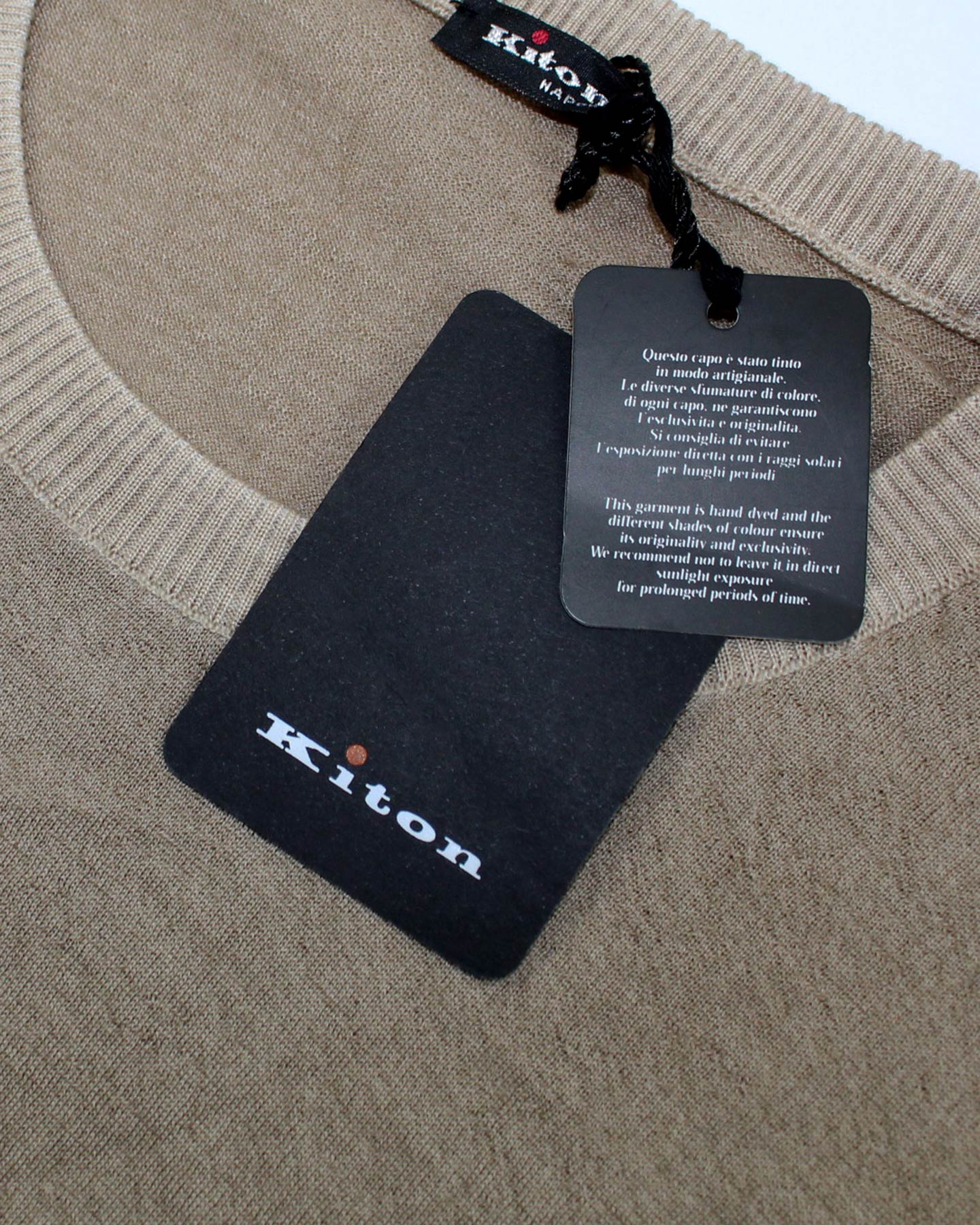 Kiton Cashmere Silk Sweater Beige