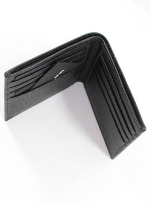 Kiton Wallet - Black Leather Men Wallet