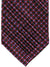 Stefano Ricci Tie Black Purple Floral Check - Pleated Silk Necktie