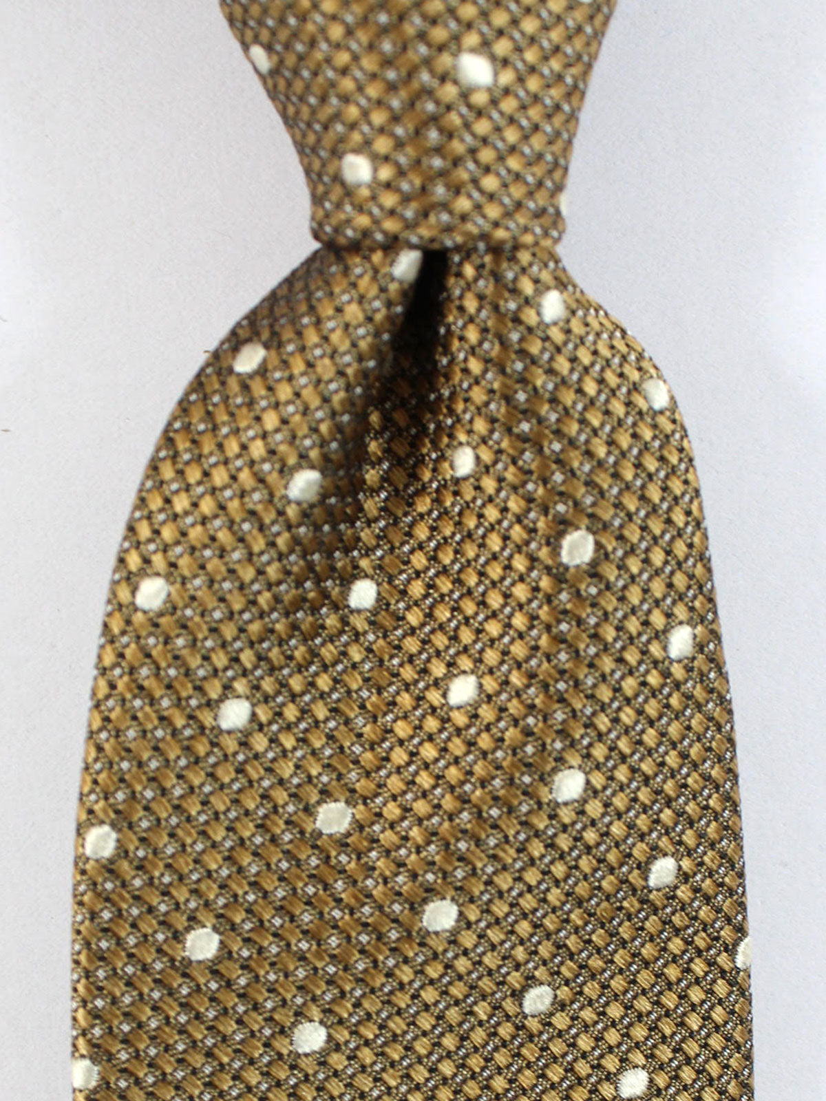 Tom Ford Tie Olive Silver Dots