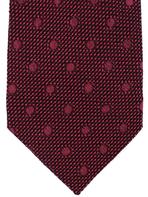 Tom Ford Tie Pink Black Dots