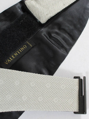 Valentino Silk Cummerbund Gray Silver Pattern - Tuxedo Outfit FINAL SALE