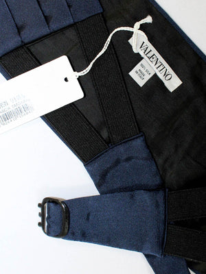 Valentino Silk Cummerbund Solid Midnight Blue Design FINAL SALE