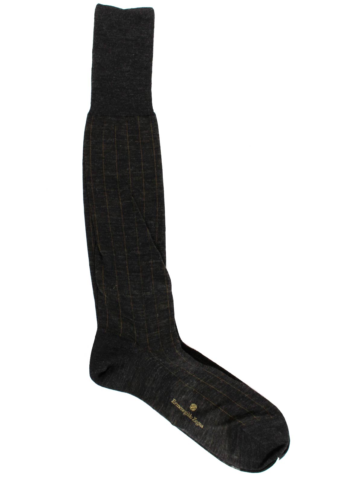 Ermenegildo Zegna Socks Dark Gray Brown Stripe