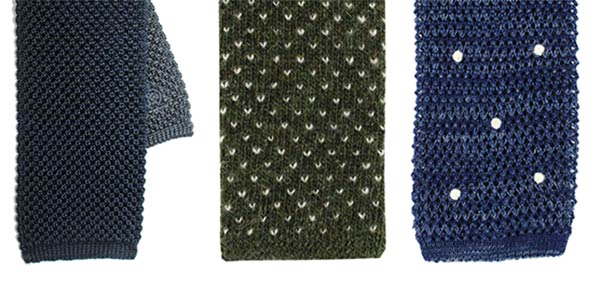 Luxury Square End Knitted Ties
