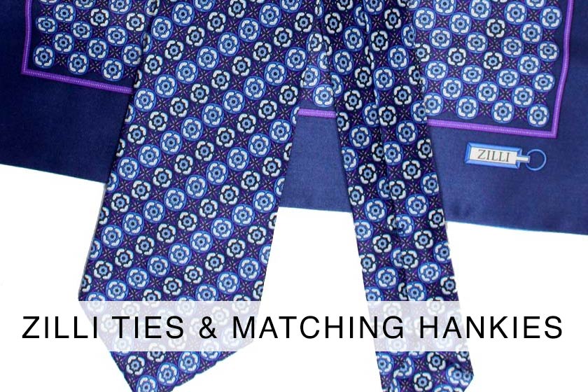 Zilli Ties & Matching Pocket Squares