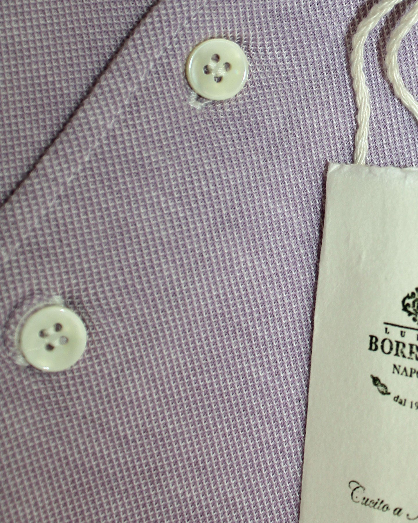 Luigi Borrelli Polo Shirt Lavender EU 50 - US 40