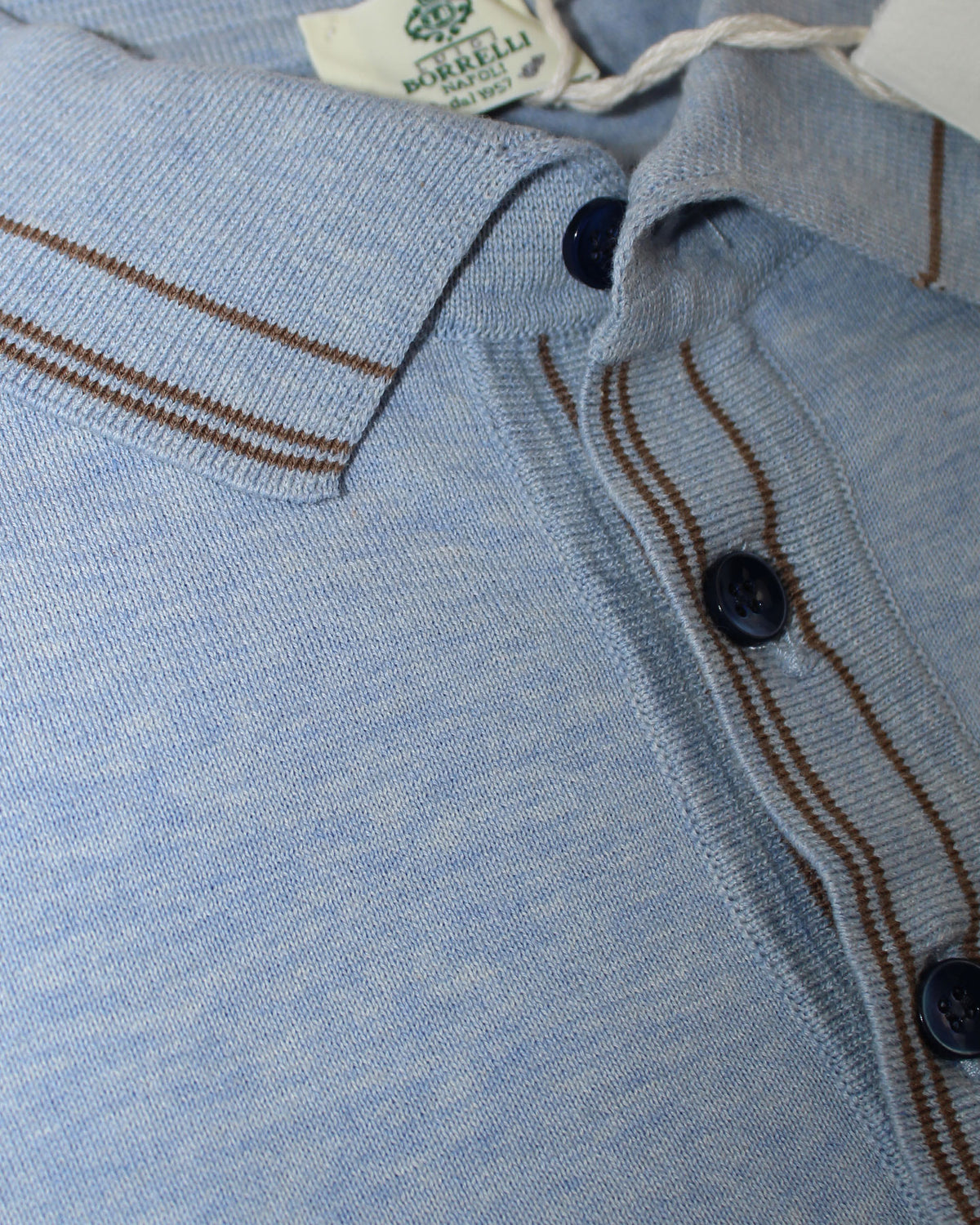 Luigi Borrelli Polo Shirt Blue 