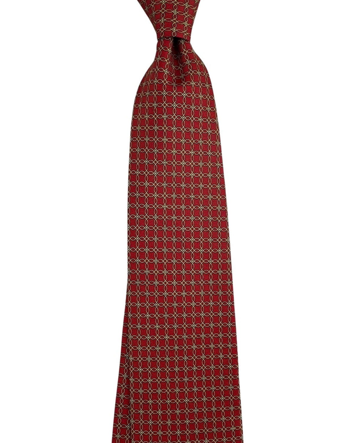 Luigi Borrelli Tie Red Gold Design