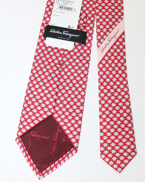 Salvatore Ferragamo Tie Red Penguin 