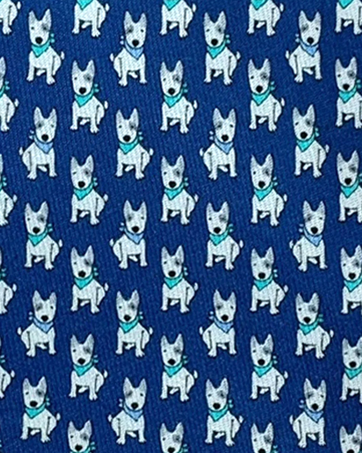 Salvatore Ferragamo Tie Blue Dog - New 2024 Collection