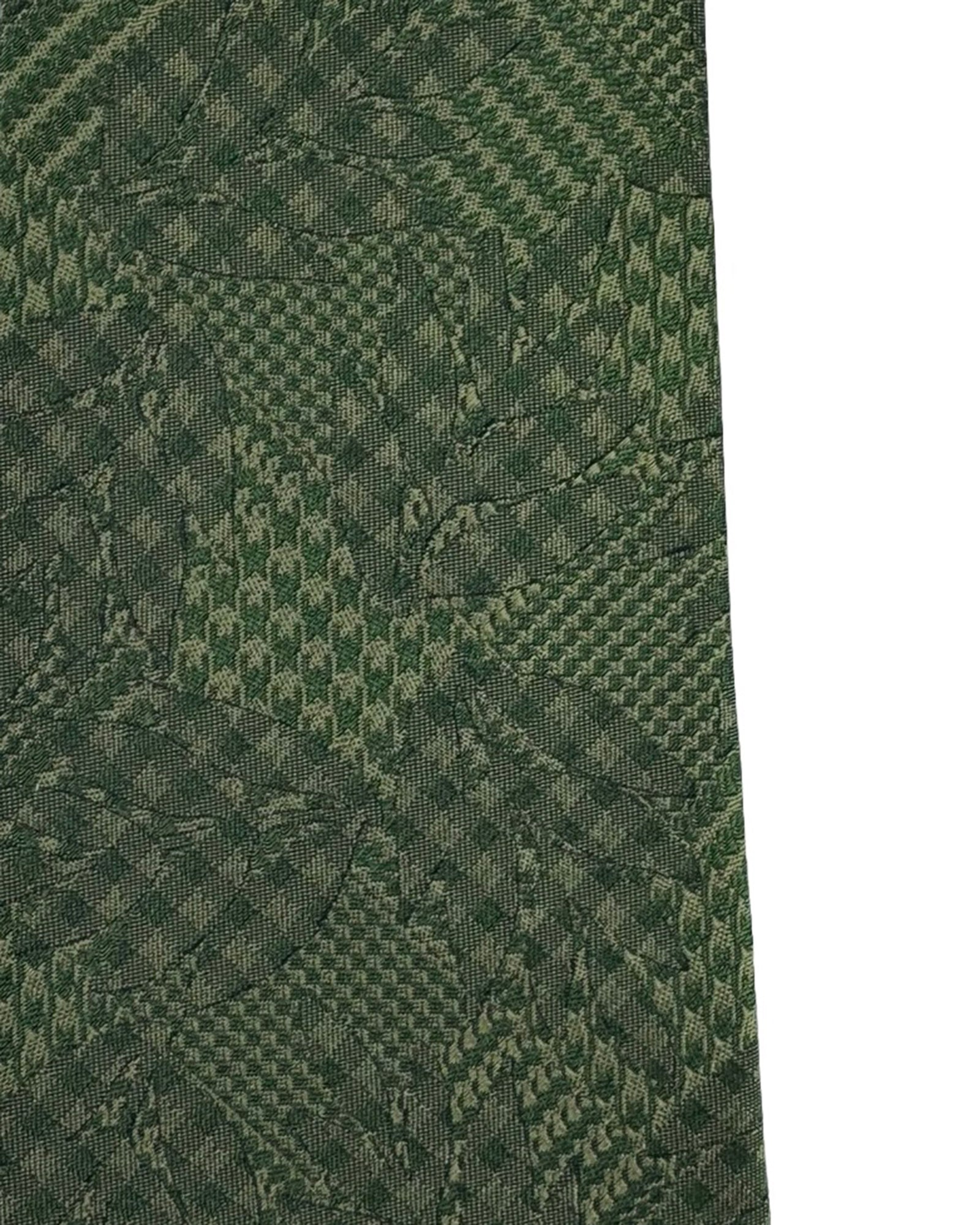 Givenchy Tie Forest Green Tonal Patchwork Pattern