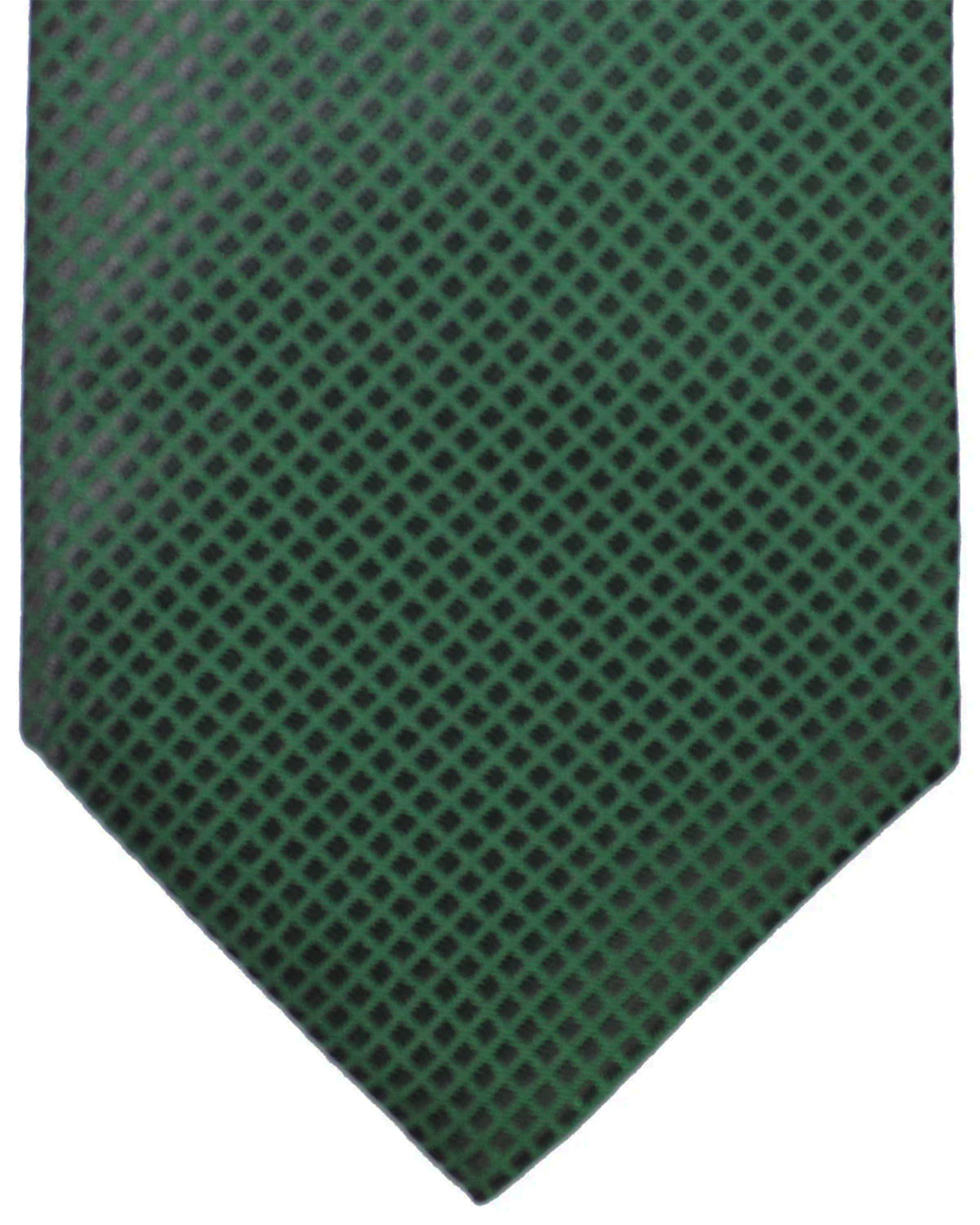 Isaia Silk Tie Green Midnight Blue Design FINAL SALE