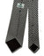 Luigi Borrelli Silk Tie Black Silver Geometric Design