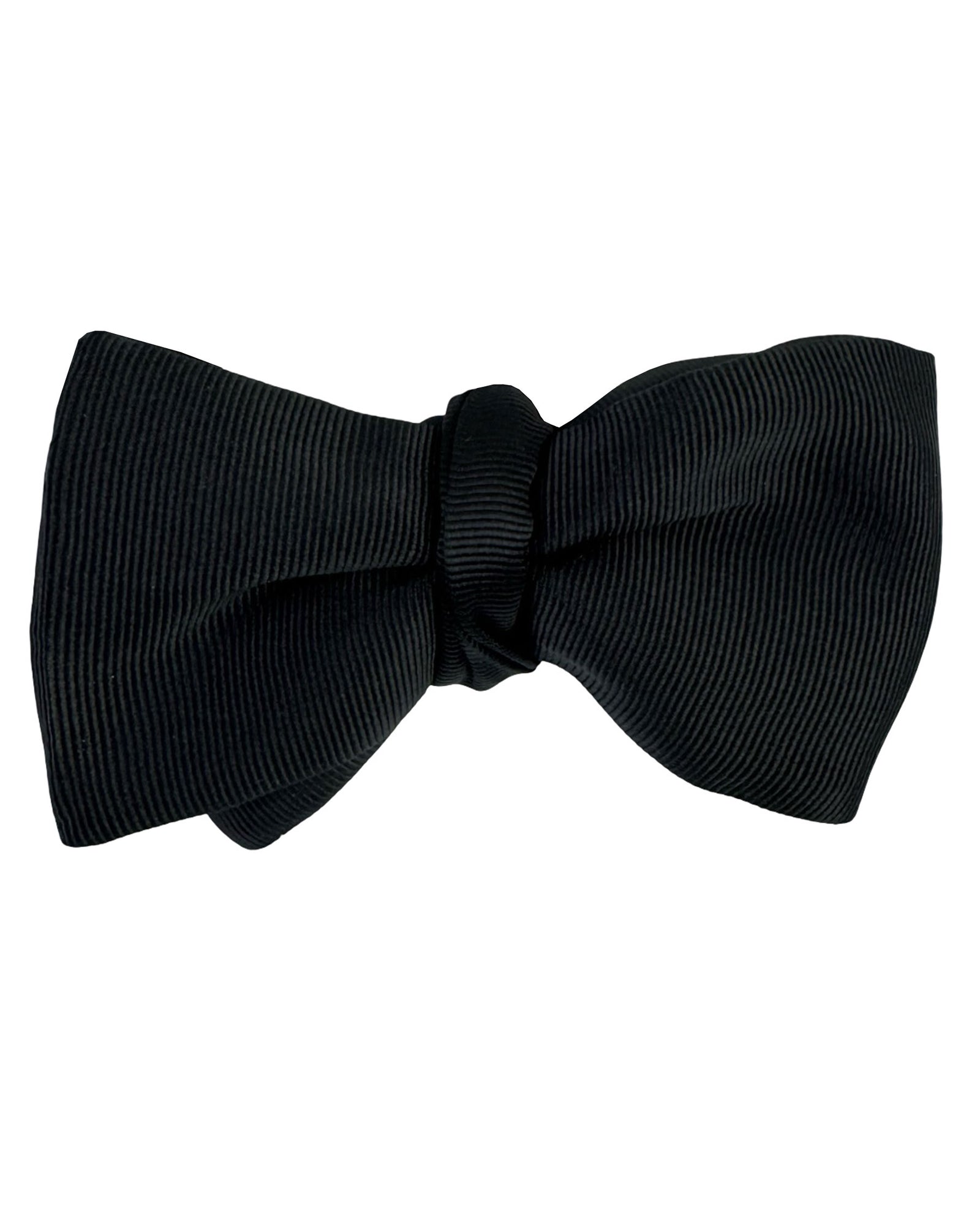 Tom Ford Bow Tie Solid Black Grosgrain - Straight