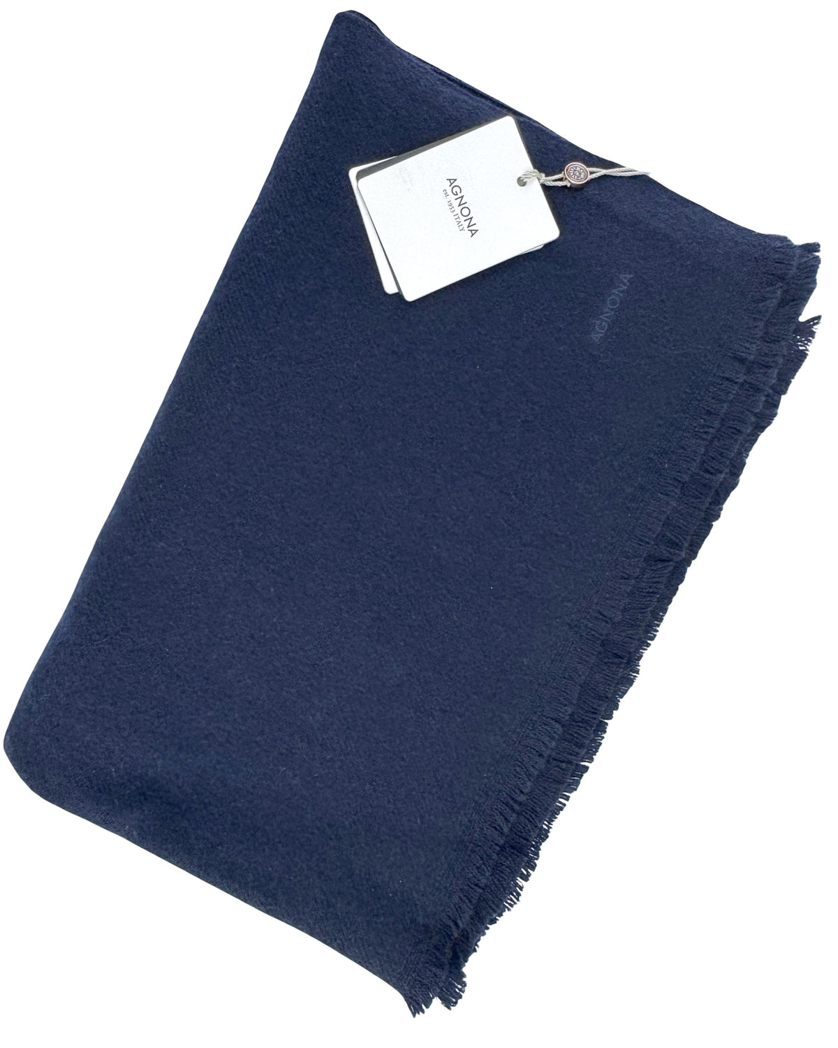 Agnona Scarf Cashmere Scarf Dark Blue - Luxury Shawl