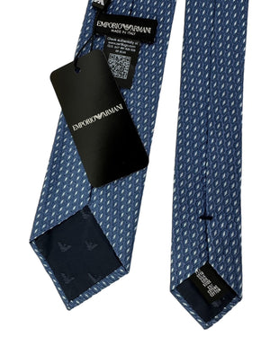 Armani Necktie Blue Teardrop Lattice