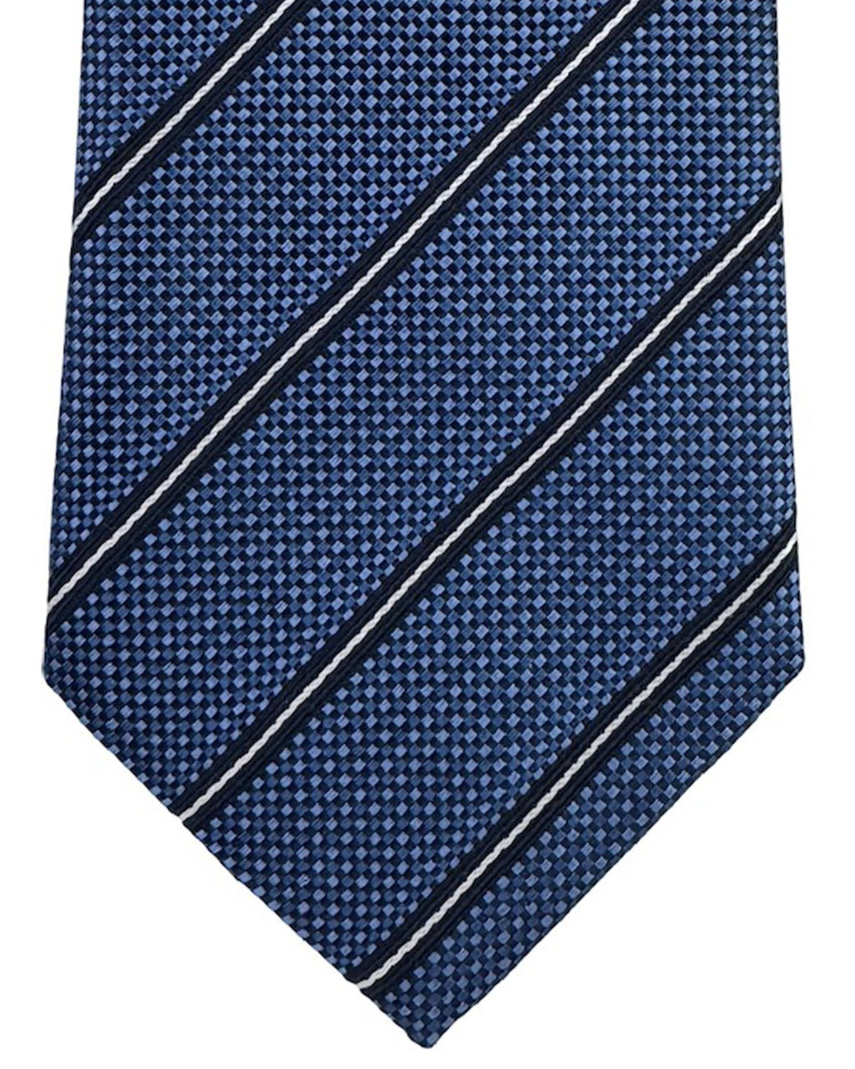 Emporio Armani Tie Dark Blue Stripes