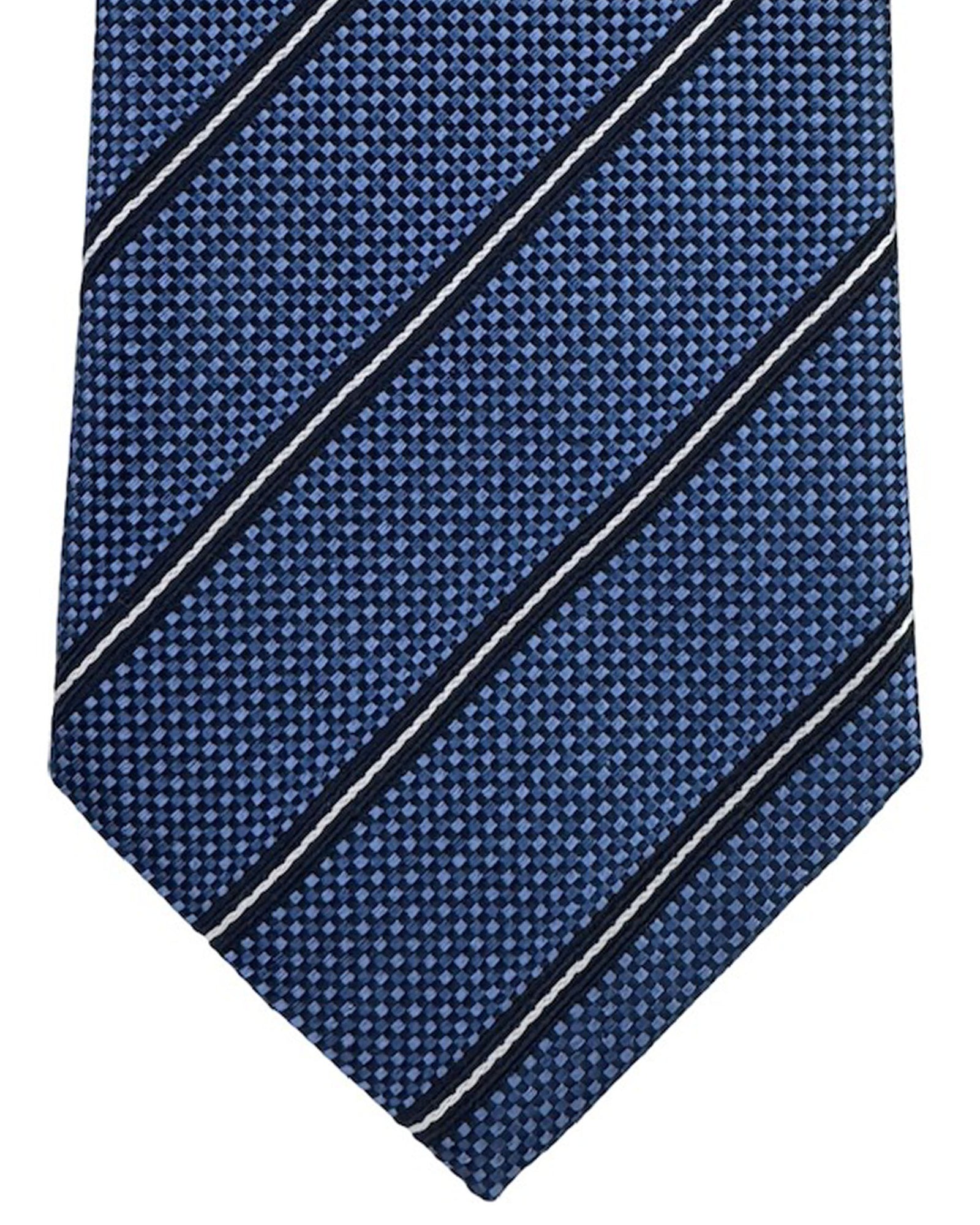 Emporio Armani Tie Dark Blue Stripes