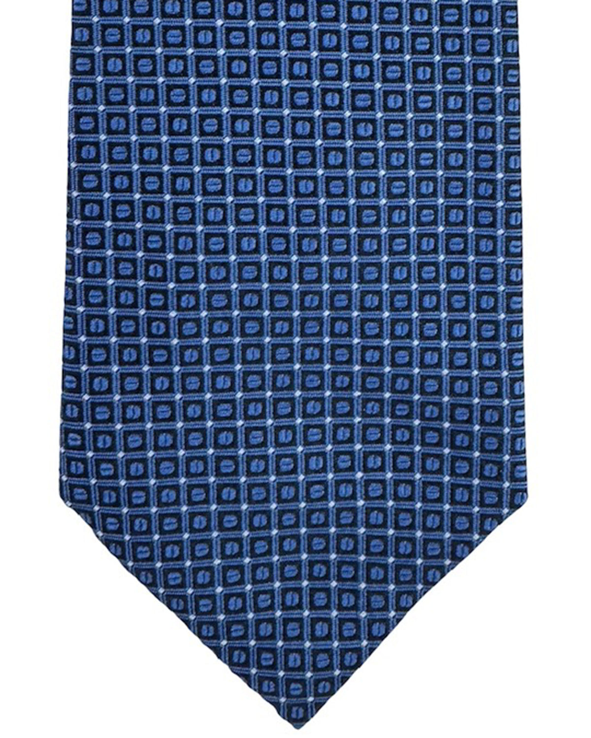 Emporio Armani Tie Midnight Blue Geometric Square Design