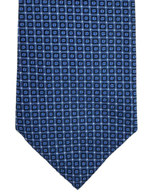 Emporio Armani Tie Midnight Blue Geometric Square Design