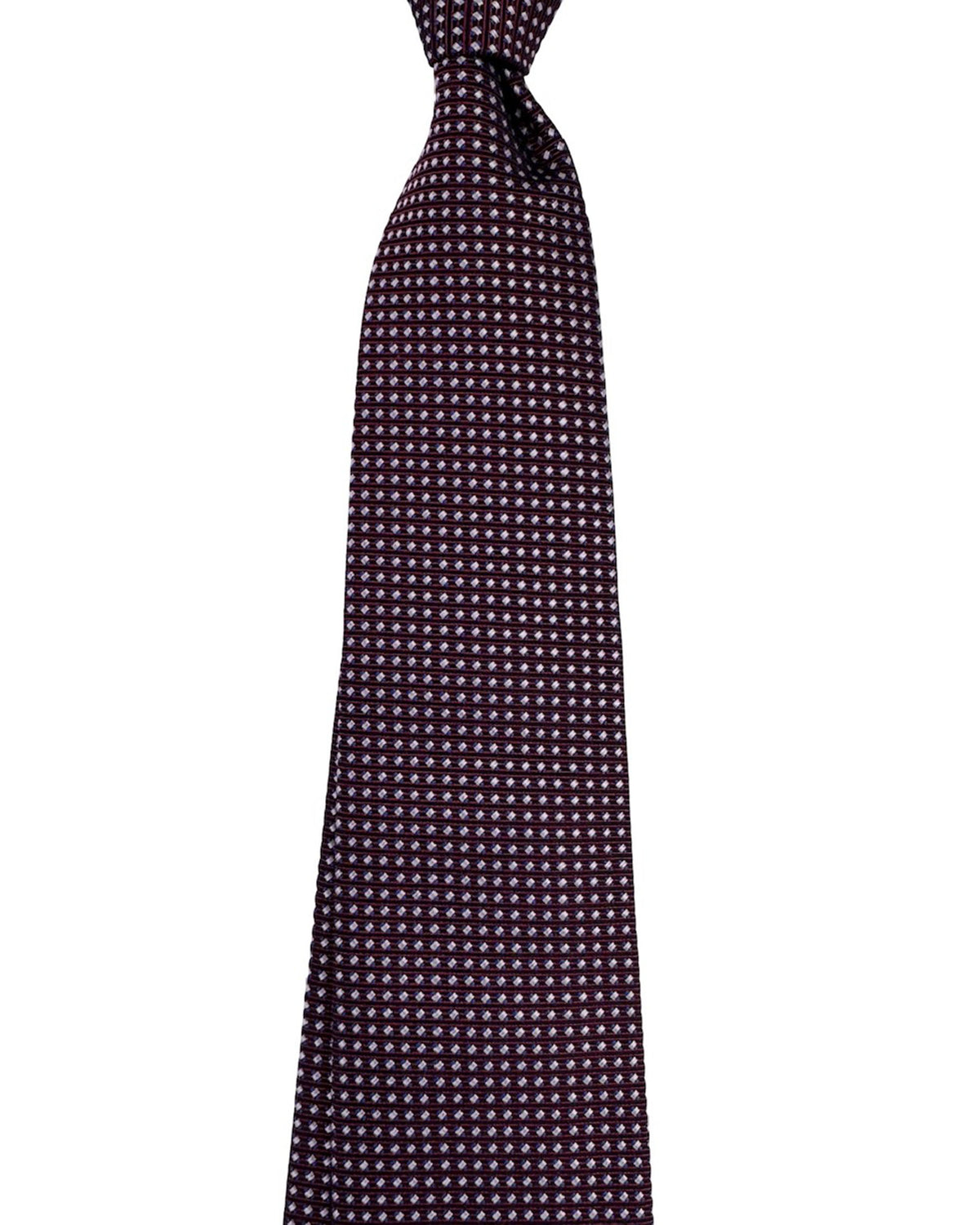 Emporio Armani Tie Burgundy Micro Pattern