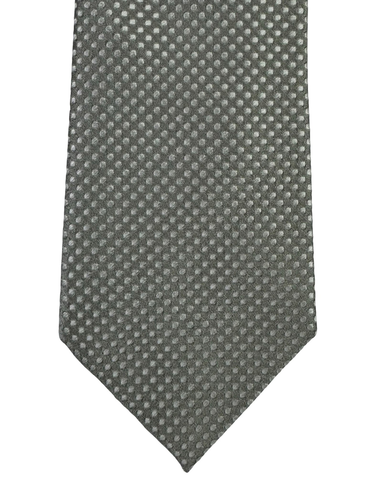 Armani Tie Gray silver Dotted design