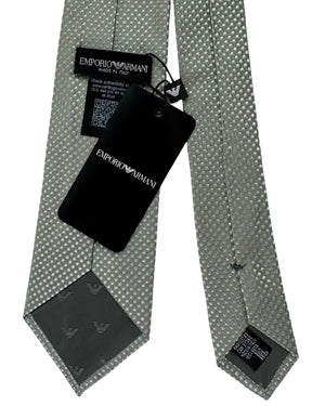 Emporio Armani Tie Olive Green Micro Dot
