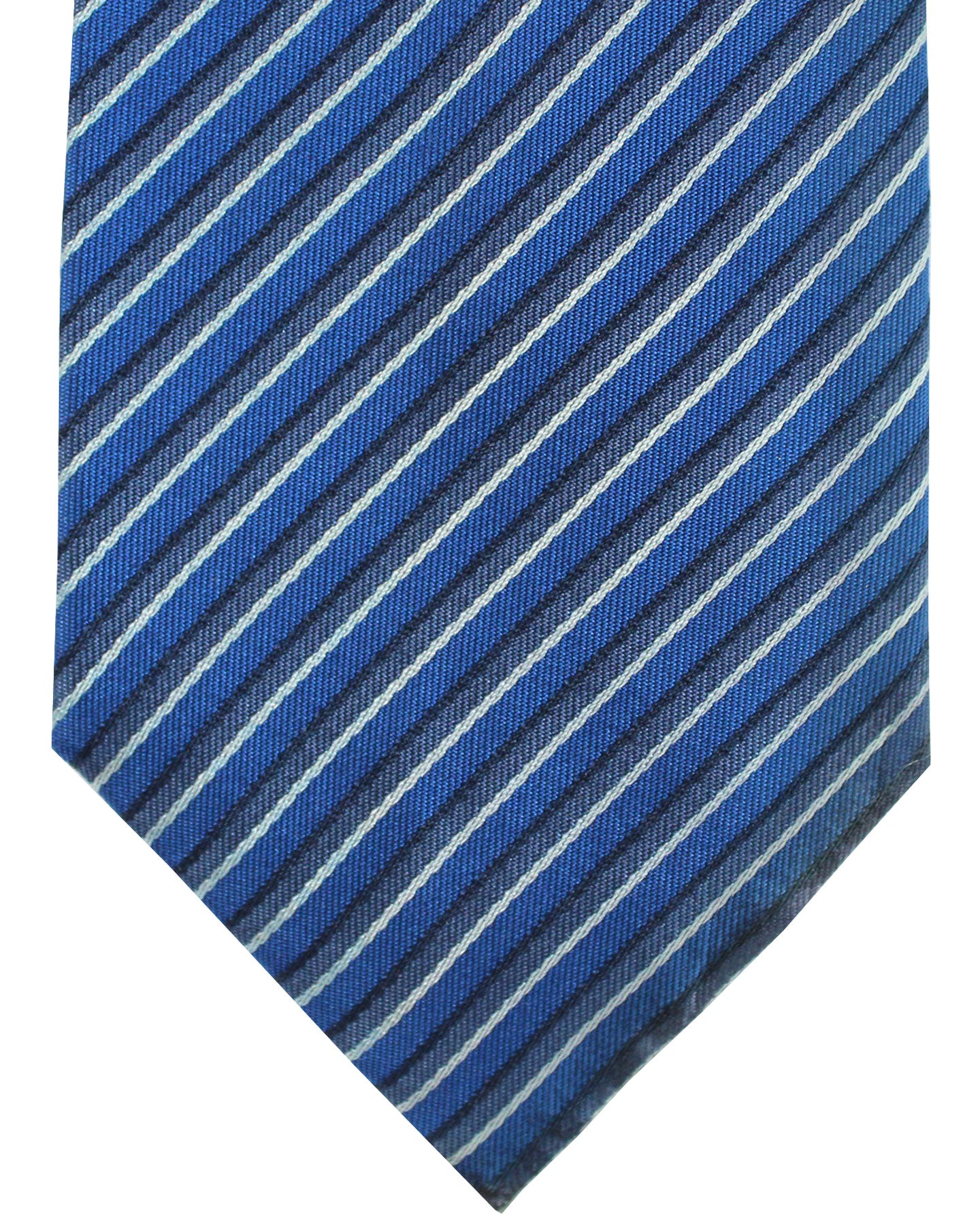 Armani Silk Tie Dark Blue Stripes