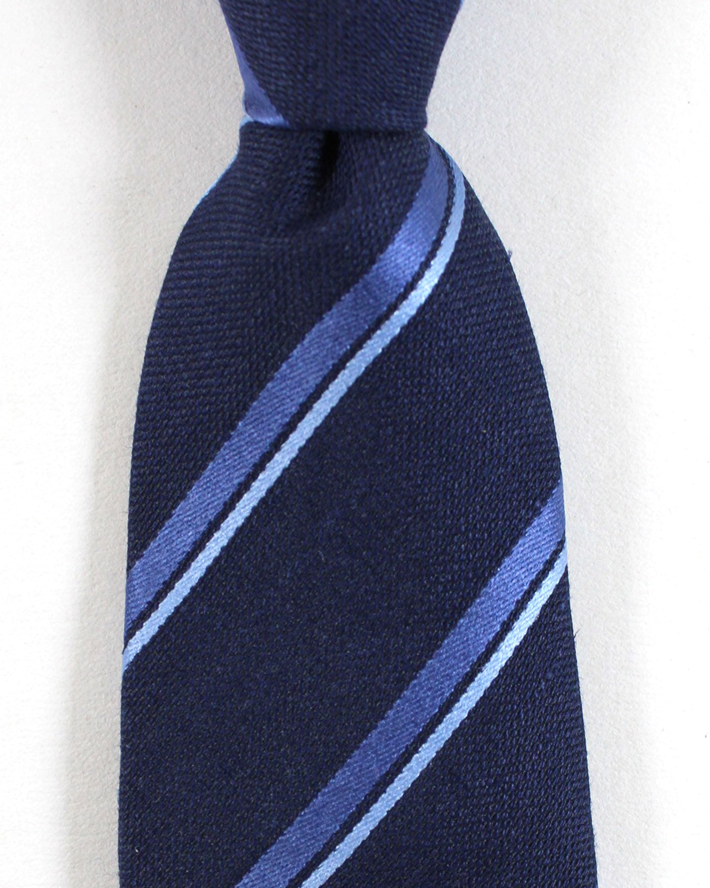 Armani Silk Tie Midnight Blue Stripes