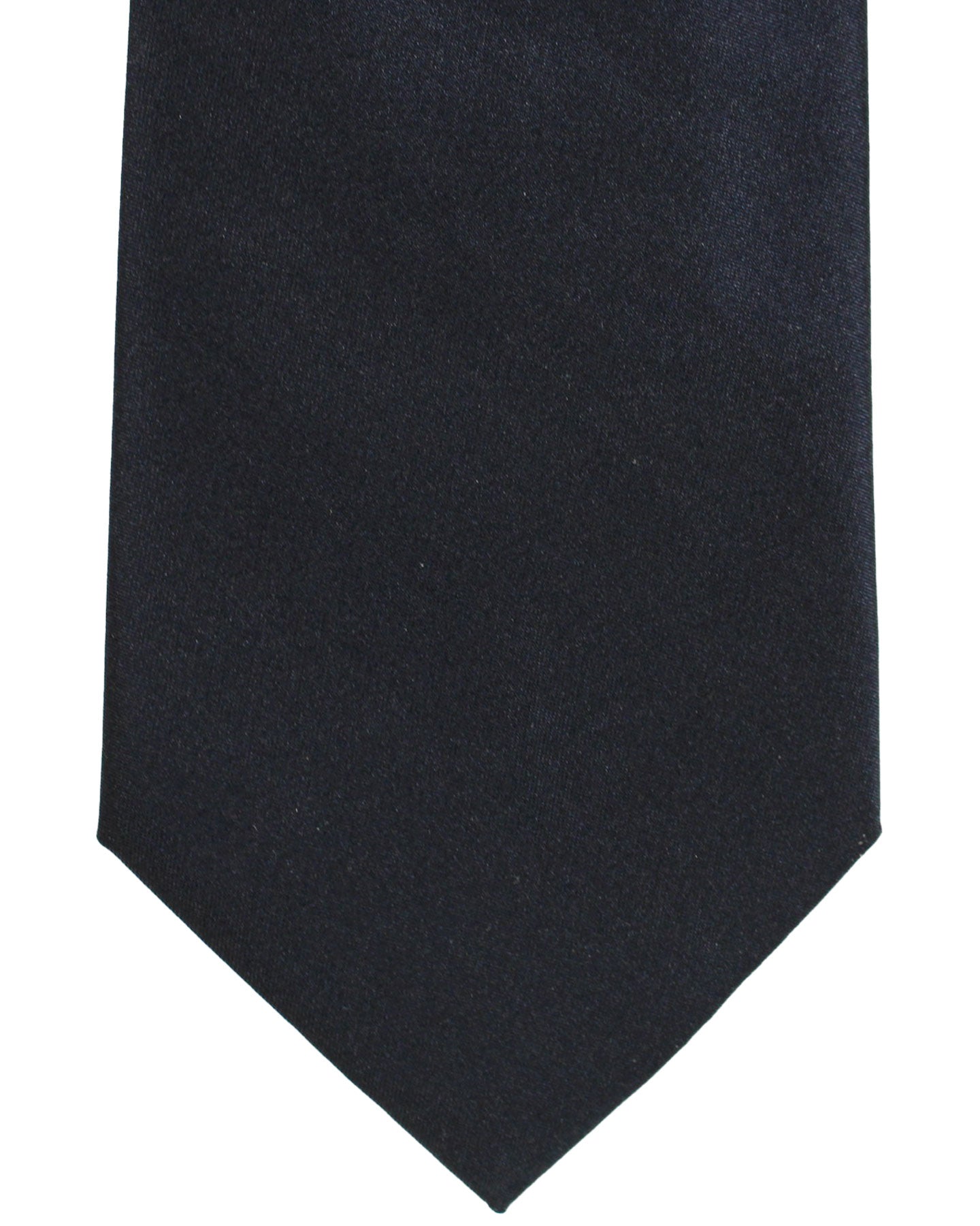 Armani Silk Tie Dark Blue Solid Armani Collezioni