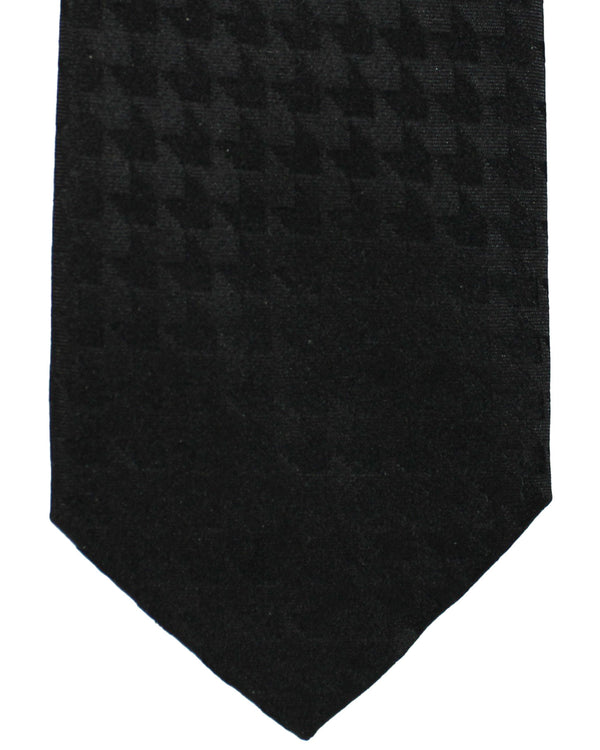 Black Houndstooth Silk Tie