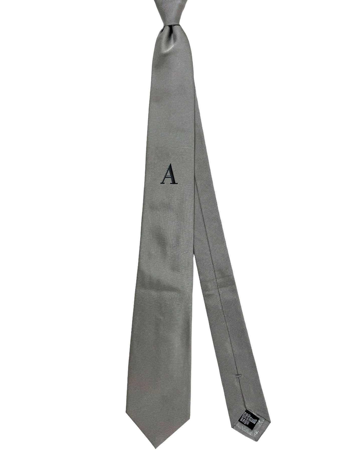 Armani Silk Tie Gray Grosgrain Armani Collezioni