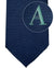 Armani Silk Tie Dark Blue Grosgrain A Logo