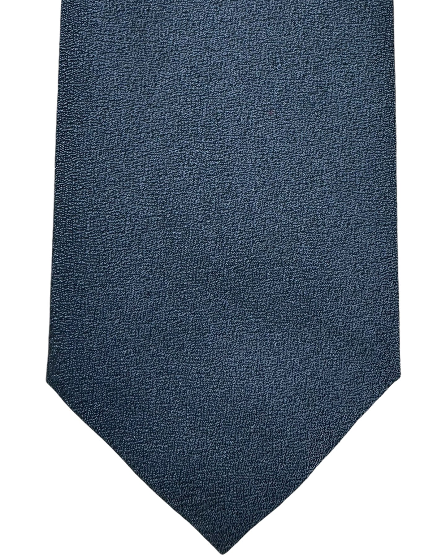 Armani Silk Tie Dark Blue Solid