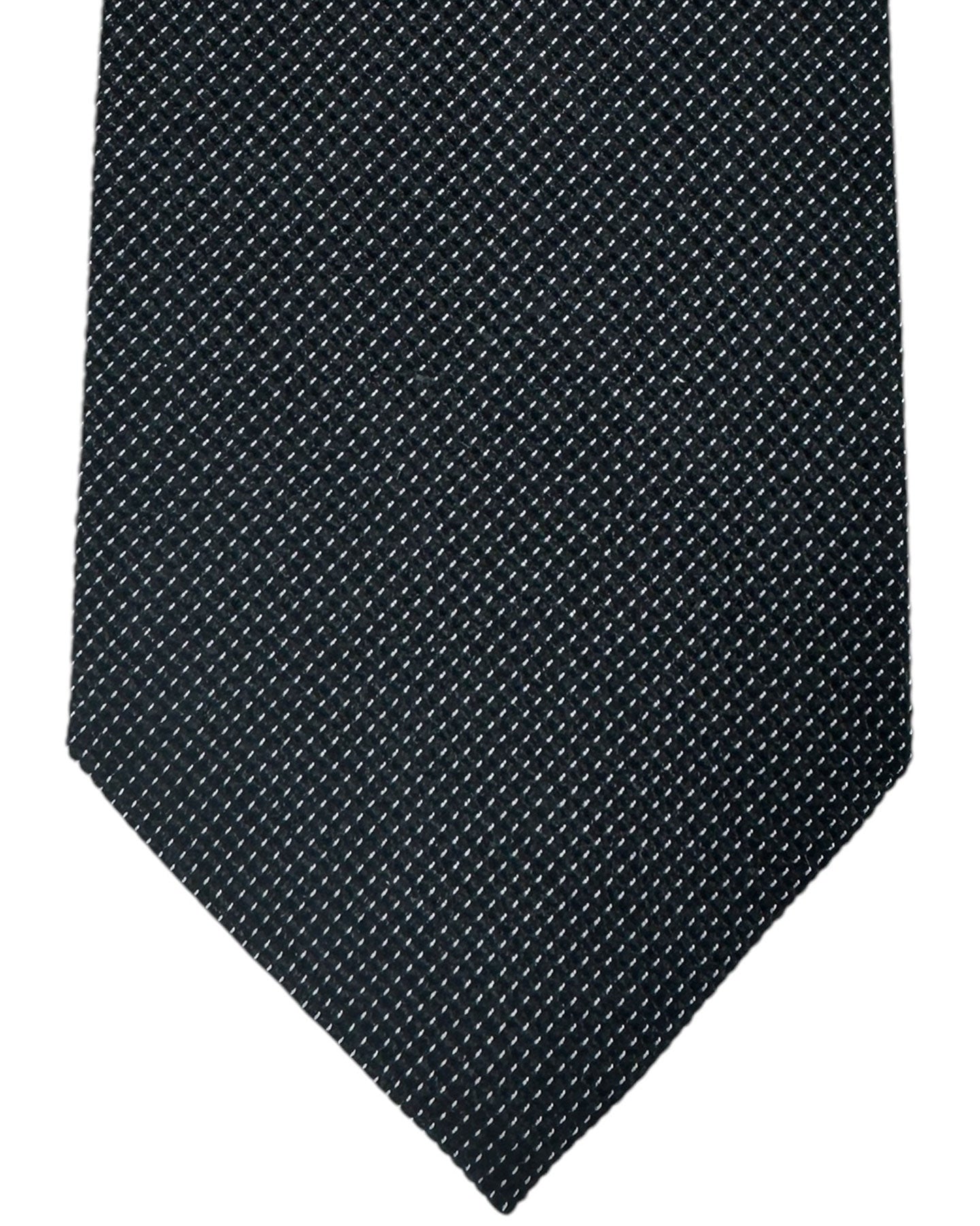 Armani Tie Black Silver Micro Design