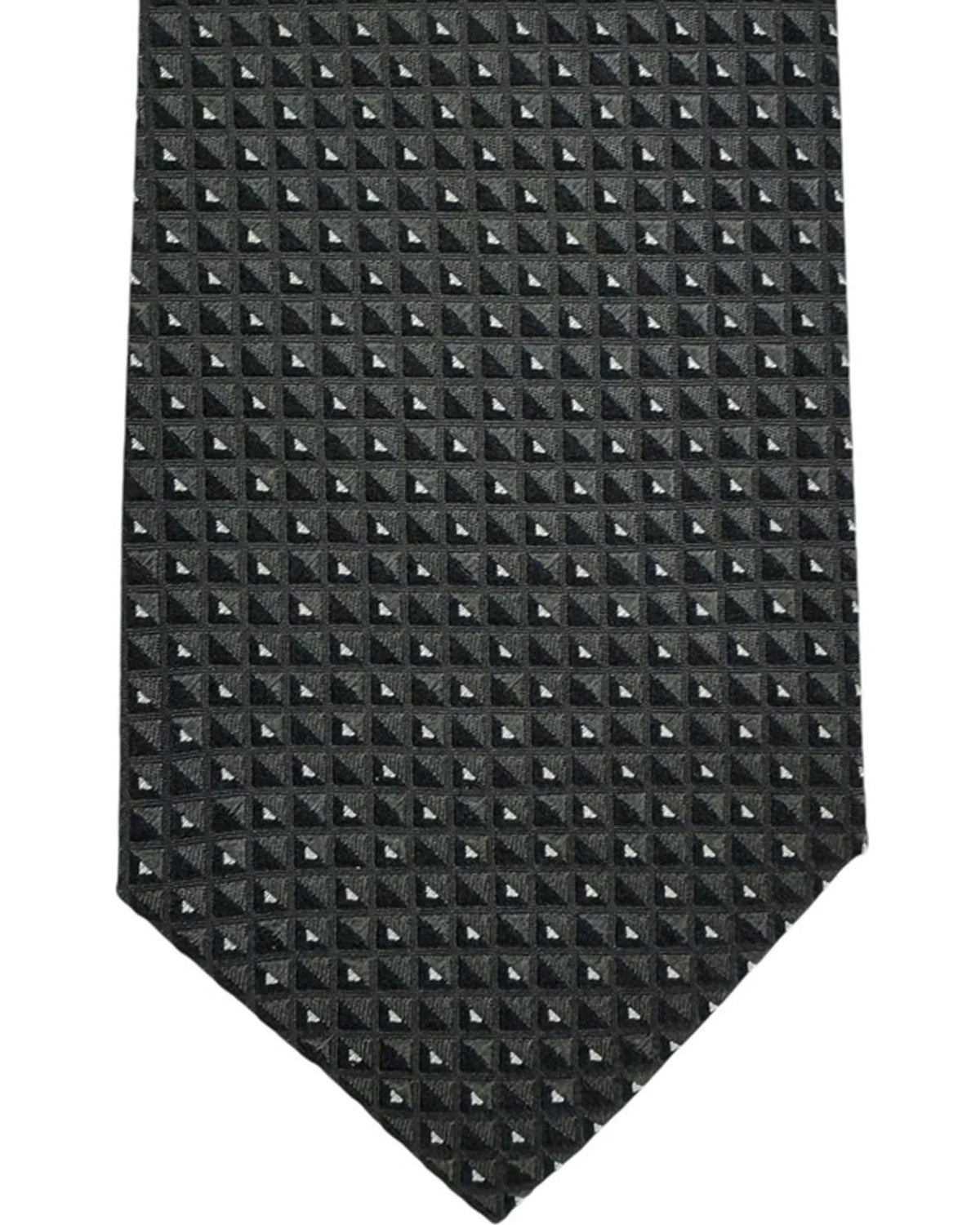 Armani Necktie Black Gray Silver