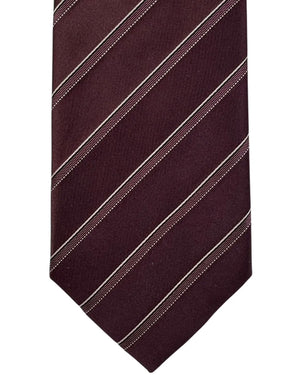 Armani Necktie Maroon Stripes