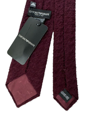 Armani Tie Bordeaux Wool Silk