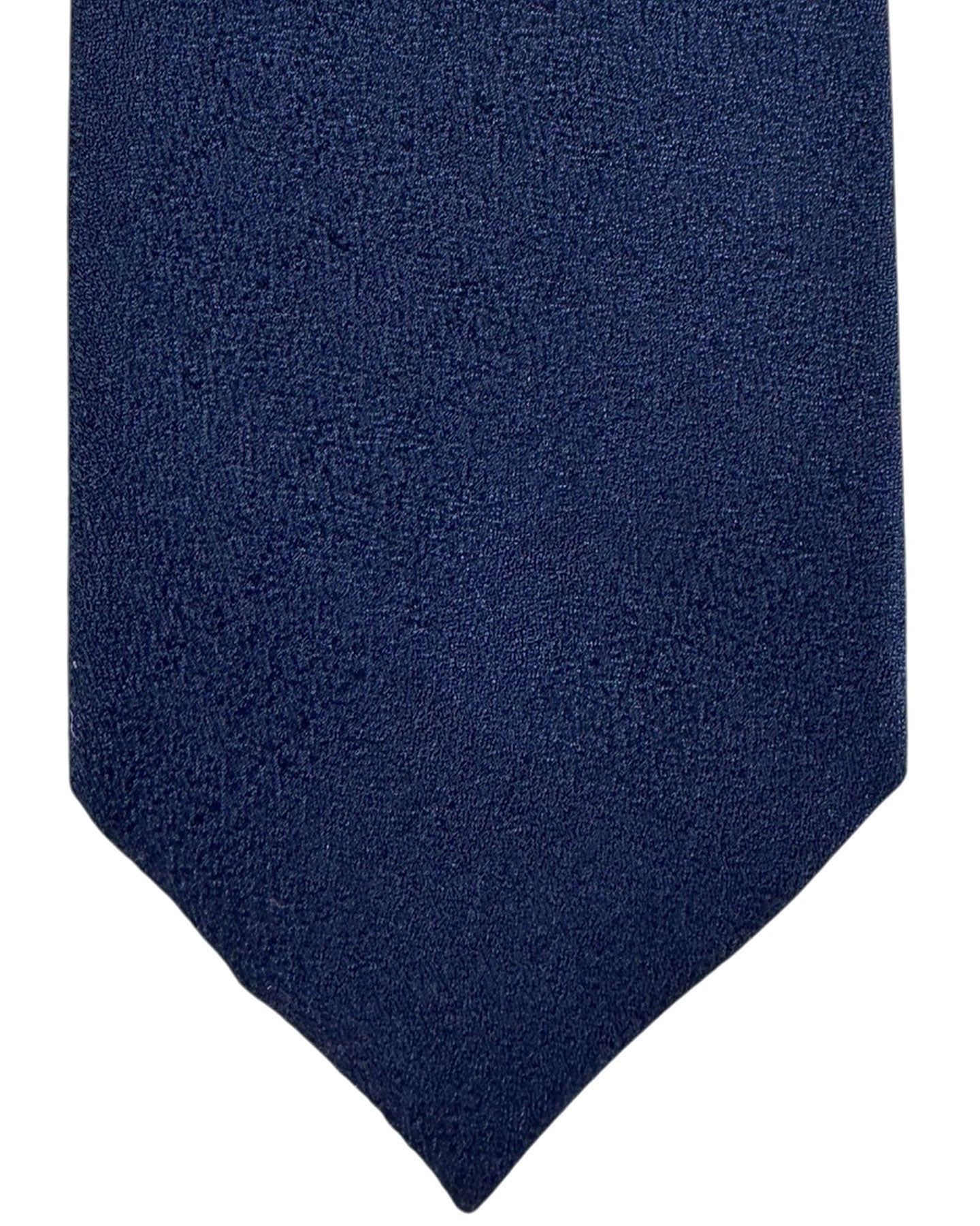 Armani Silk Tie Midnight Blue Solid Pattern