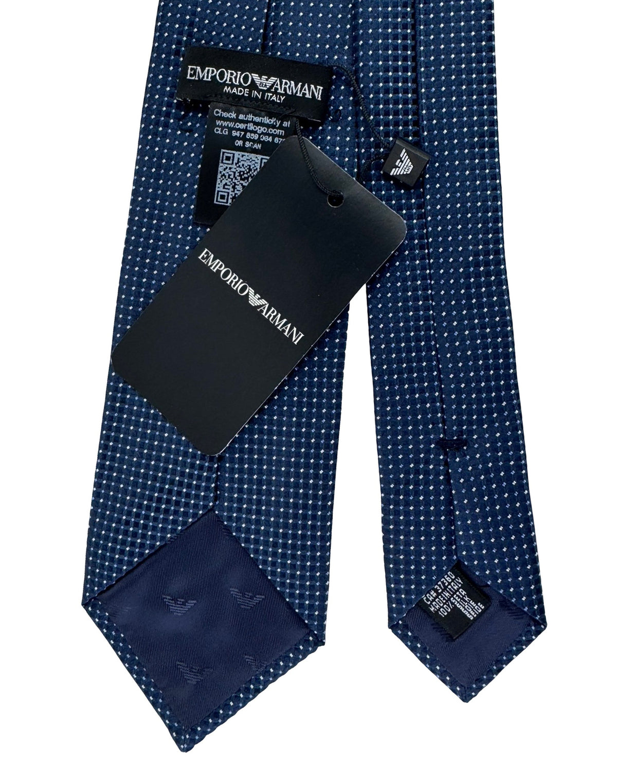 Emporio Armani Tie Dark Blue Micro Dots