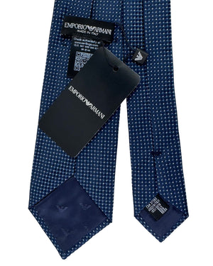 Emporio Armani Tie Dark Blue Micro Dots